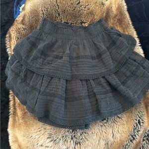 Black ruffle Aerie mini skirt